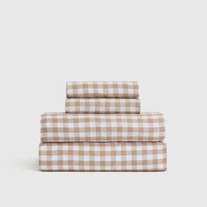 Quince European Linen Gingham Sheet Set